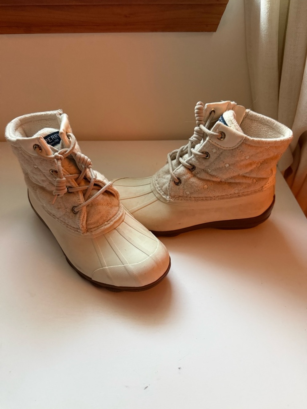 Sperry Ivory Duck Boots
